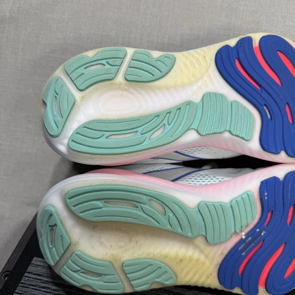 Brooks Glycerin 22 Shoes - Women 10.5 - White Blue Pink Running 1204341B110